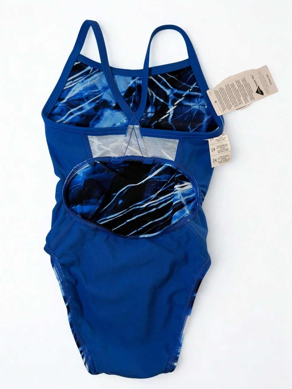 Sporti Cyberwave Thin Strap One Piece Swimsuit - girls 24